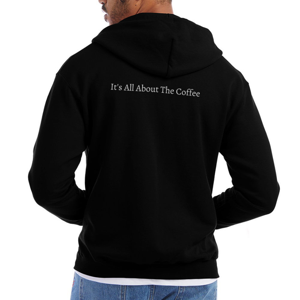 Cheshire Coffee Champion Unisex Full Zip Hoodie - black