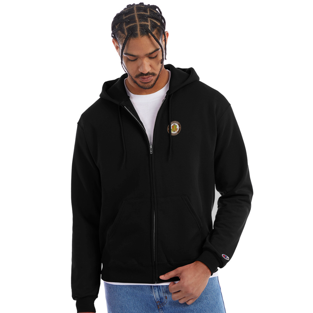 Cheshire Coffee Champion Unisex Full Zip Hoodie - black