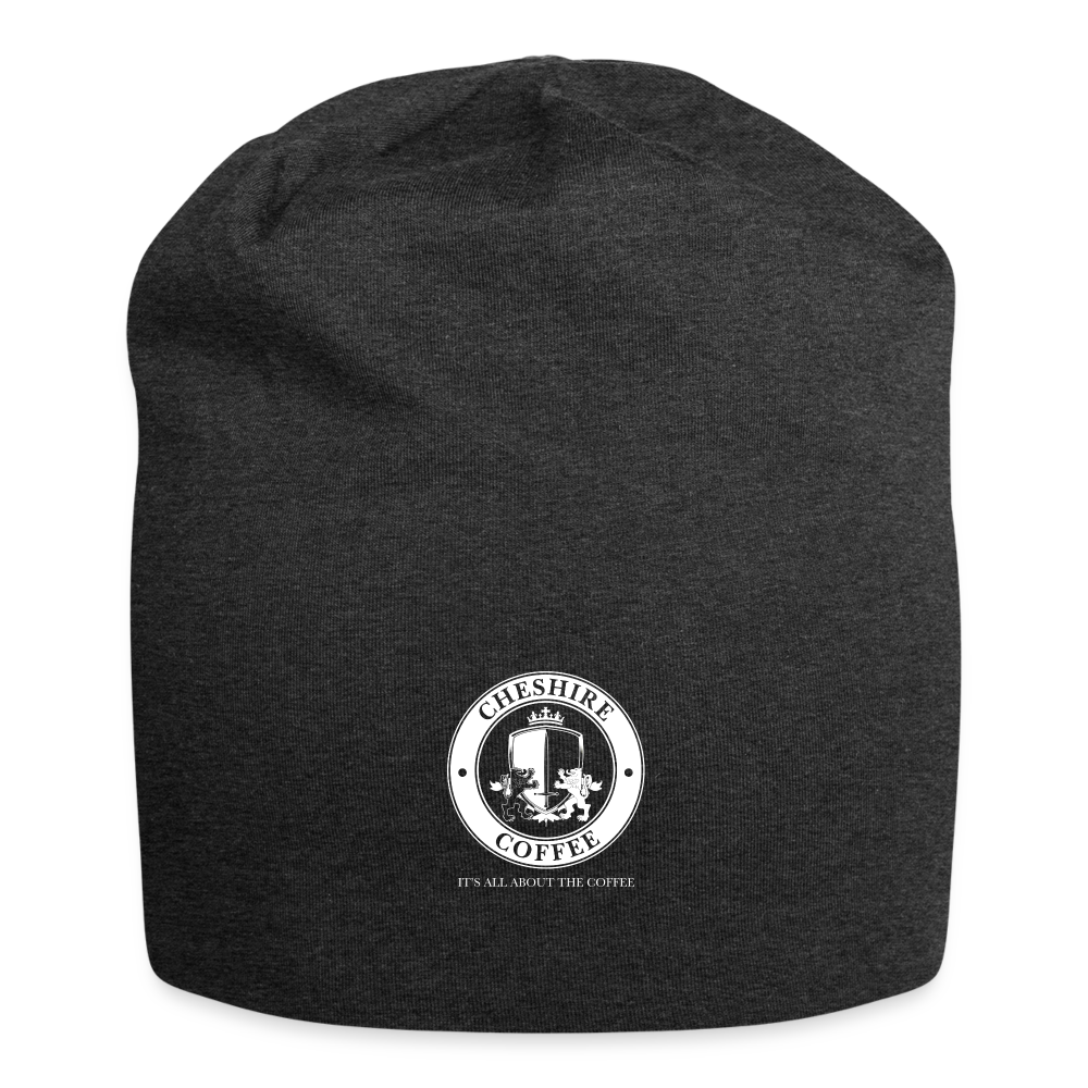 Beanie - White - charcoal grey