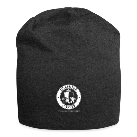 Beanie - White - charcoal grey